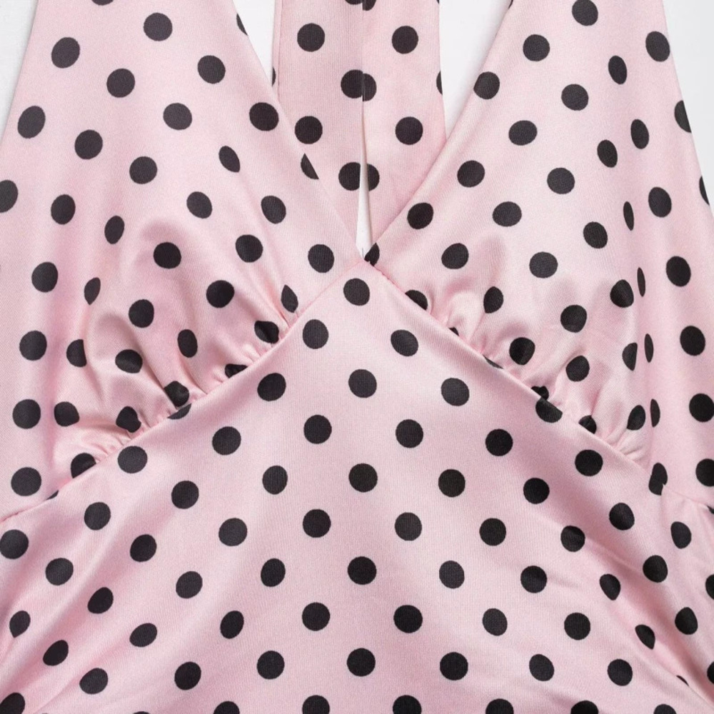 ZARA Pure Sexy Polka Dot Halter Neck Camisole